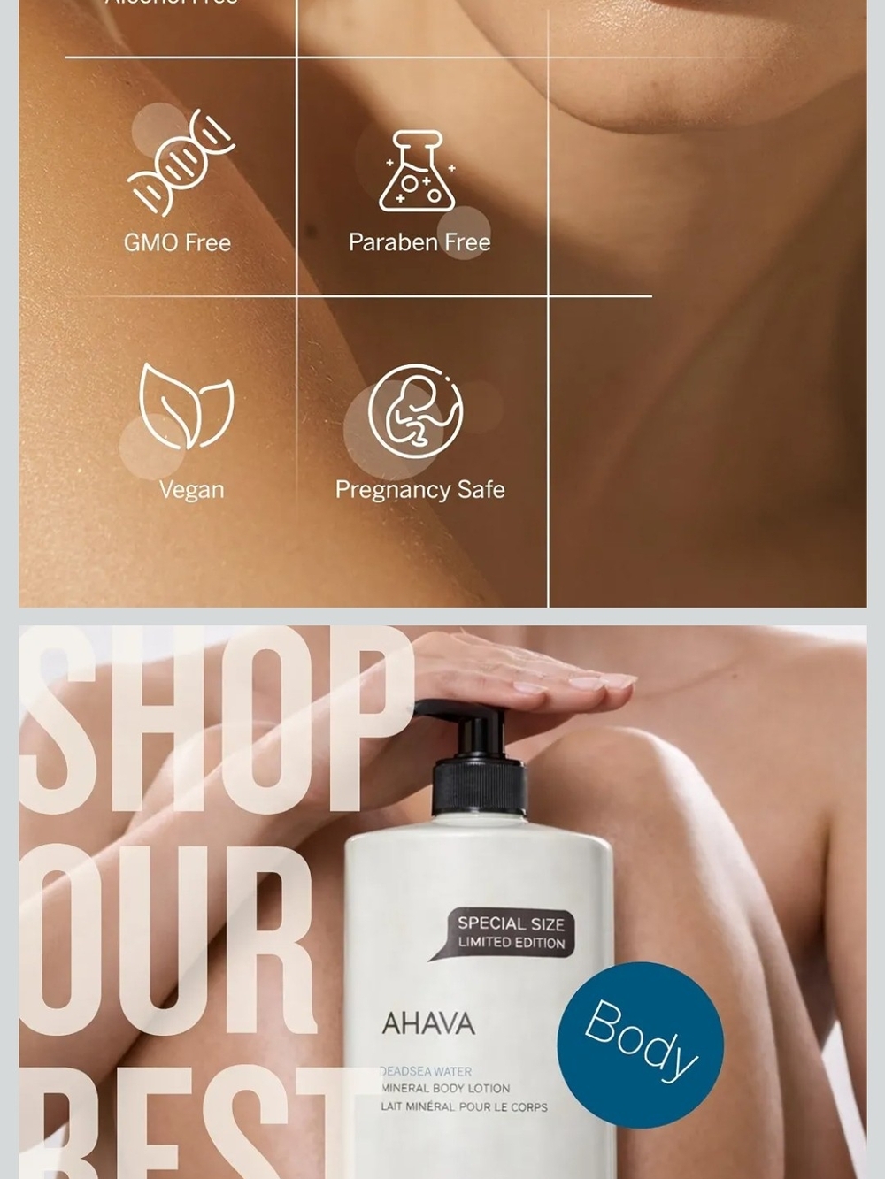 AHAVA Water Mineral Body Lotion – White - Picture 4 of 5
